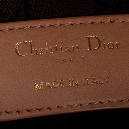 Christian Dior Beige Cannage Lambskin Leather Small Lady Dior My Abcdior Bag