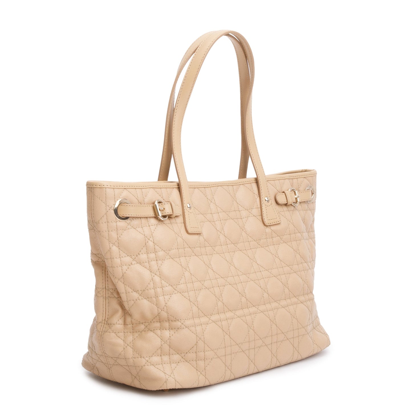 Christian Dior Beige Cannage Panarea Shopping Tote
