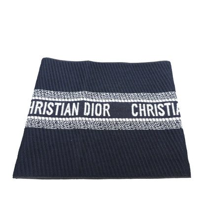 CHRISTIAN DIOR BICOLOR OBLIQUE UNIVERSITY REVERSIBLE WOOL SILK SCARF