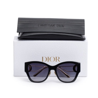 Christian Dior Black Acetate 30montaigne B2U Butterfly Sunglasses