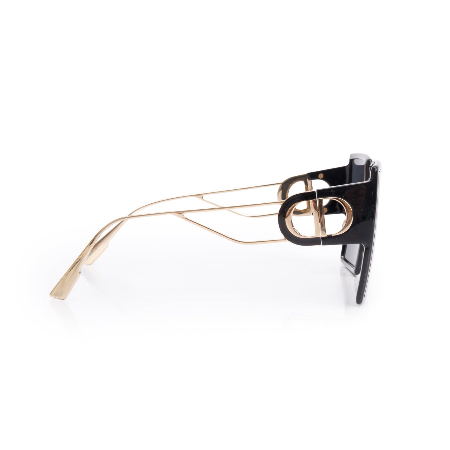 Christian Dior Black Acetate 30montaigne SU Oversize Sunglasses
