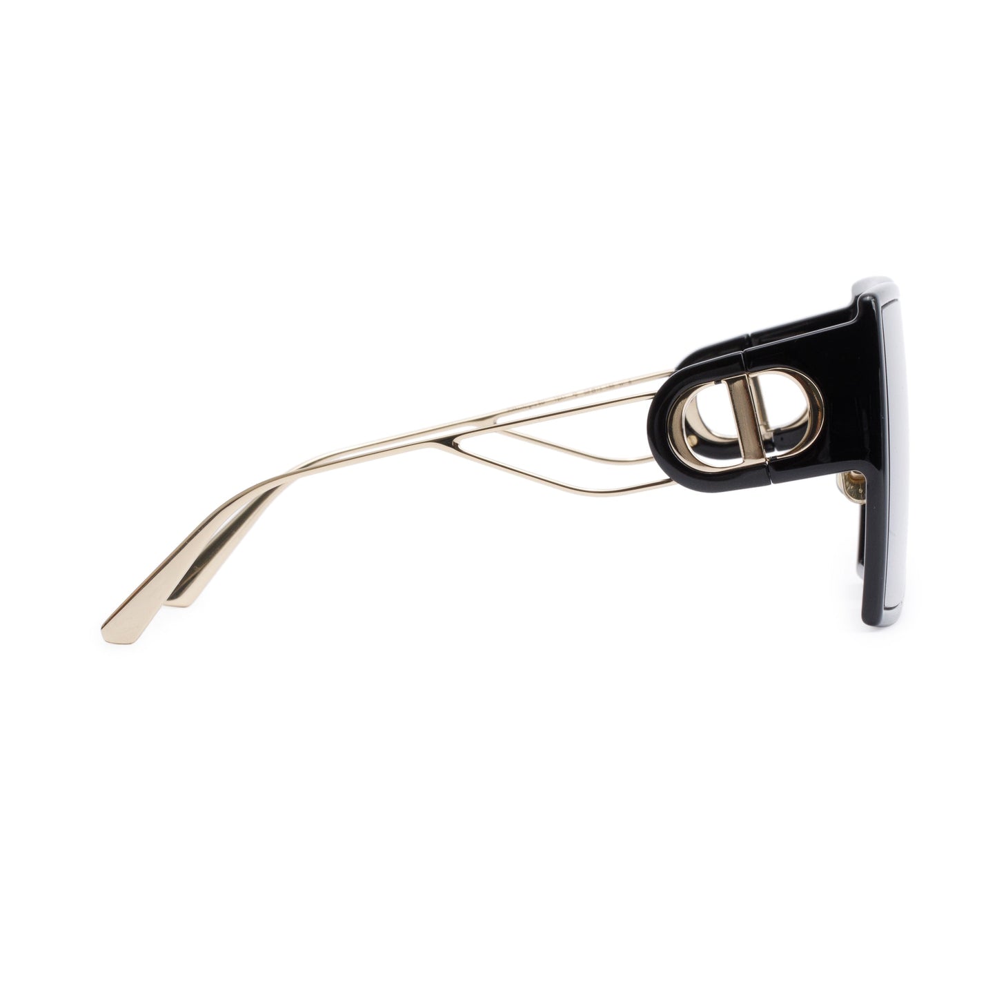 Christian Dior Black Acetate 30montaigne SU Oversize Sunglasses