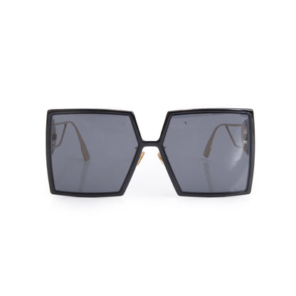 Christian Dior Black Acetate 30montaigne SU Oversize Sunglasses
