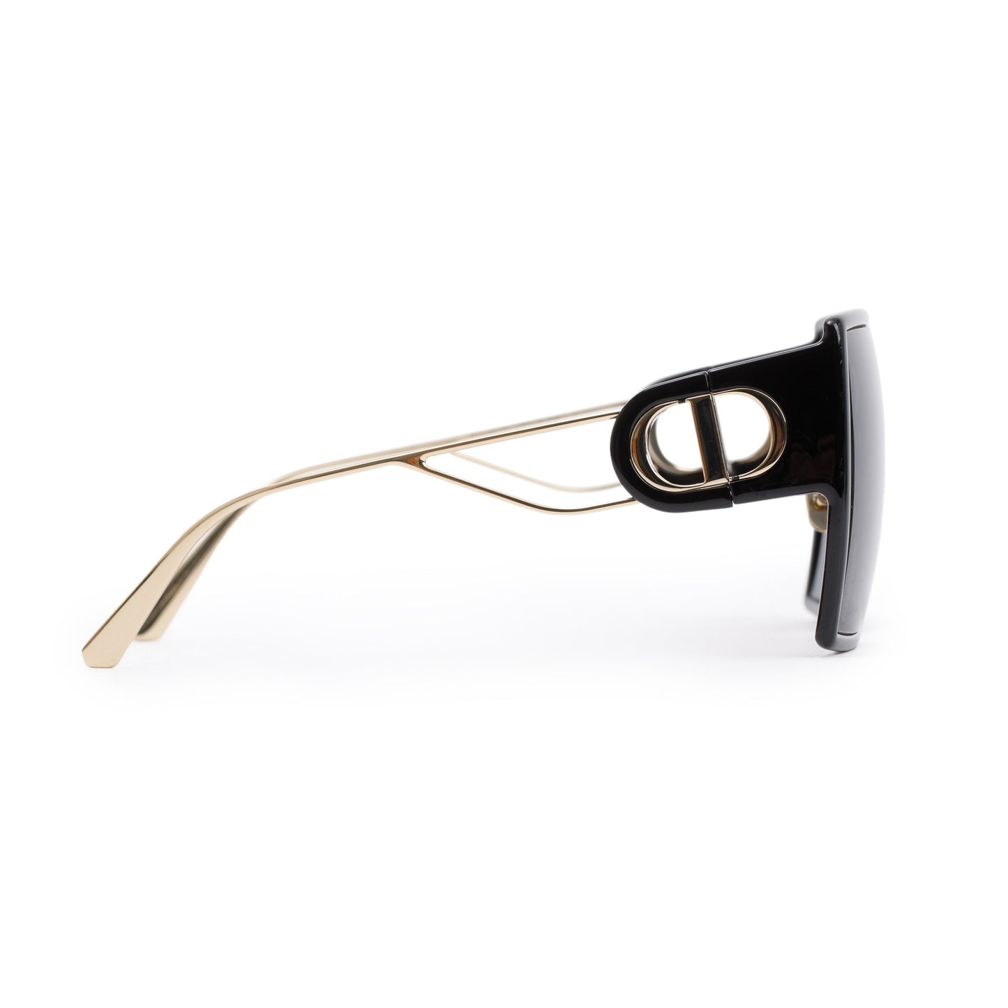 Christian Dior Black Acetate 30montaigne SU Oversized Square Sunglasses