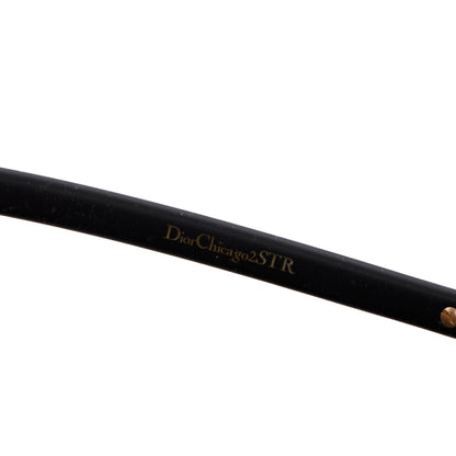 Christian Dior Black Acetate DiorChicago2STR Aviator Sunglasses