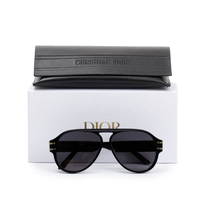 Christian Dior Black Acetate DiorSignature A1U Pilot Sunglasses