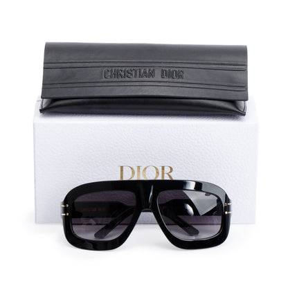 Christian Dior Black Acetate DiorSignature M1U Oversized Sunglasses