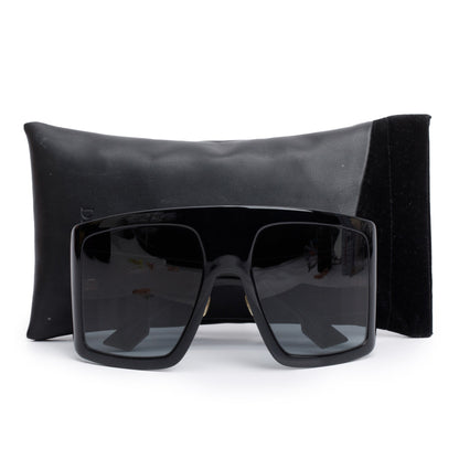 Christian Dior Black Acetate DiorSoLight1 Shield Sunglasses