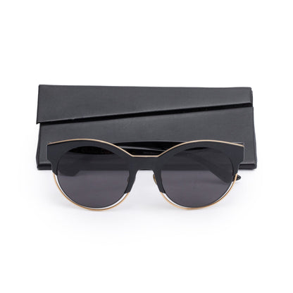 Christian Dior Black Acetate Diorsideral1 Round Sunglasses