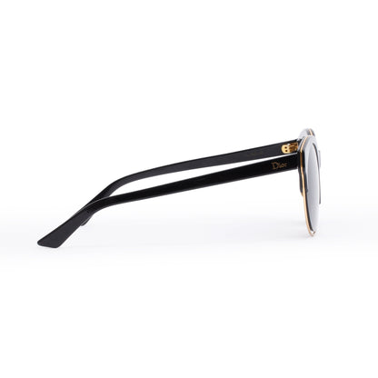 Christian Dior Black Acetate Diorsideral1 Round Sunglasses
