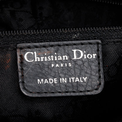 Christian Dior Black Calfskin Cannage Leather Small East West Lady Dior Bag