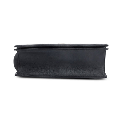Christian Dior Black Calfskin Leather Medium Diorama Flap Bag