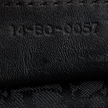 Christian Dior Black Calfskin Leather Wooden Handle Ethnic Braided Hobo