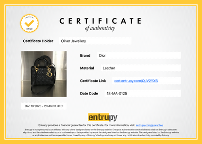 Christian Dior Black Cannage Lambskin Leather Medium Lady Dior Bag