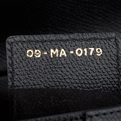 Christian Dior Black Grained Calfskin Leather Saddle Bag