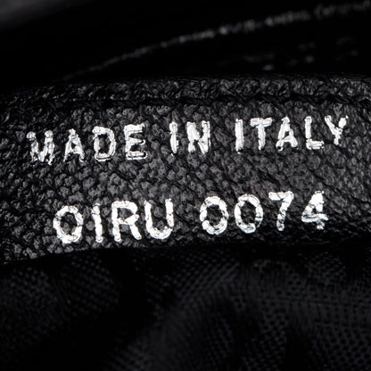 Christian Dior Black Grained Calfskin Leather Saddle Bag