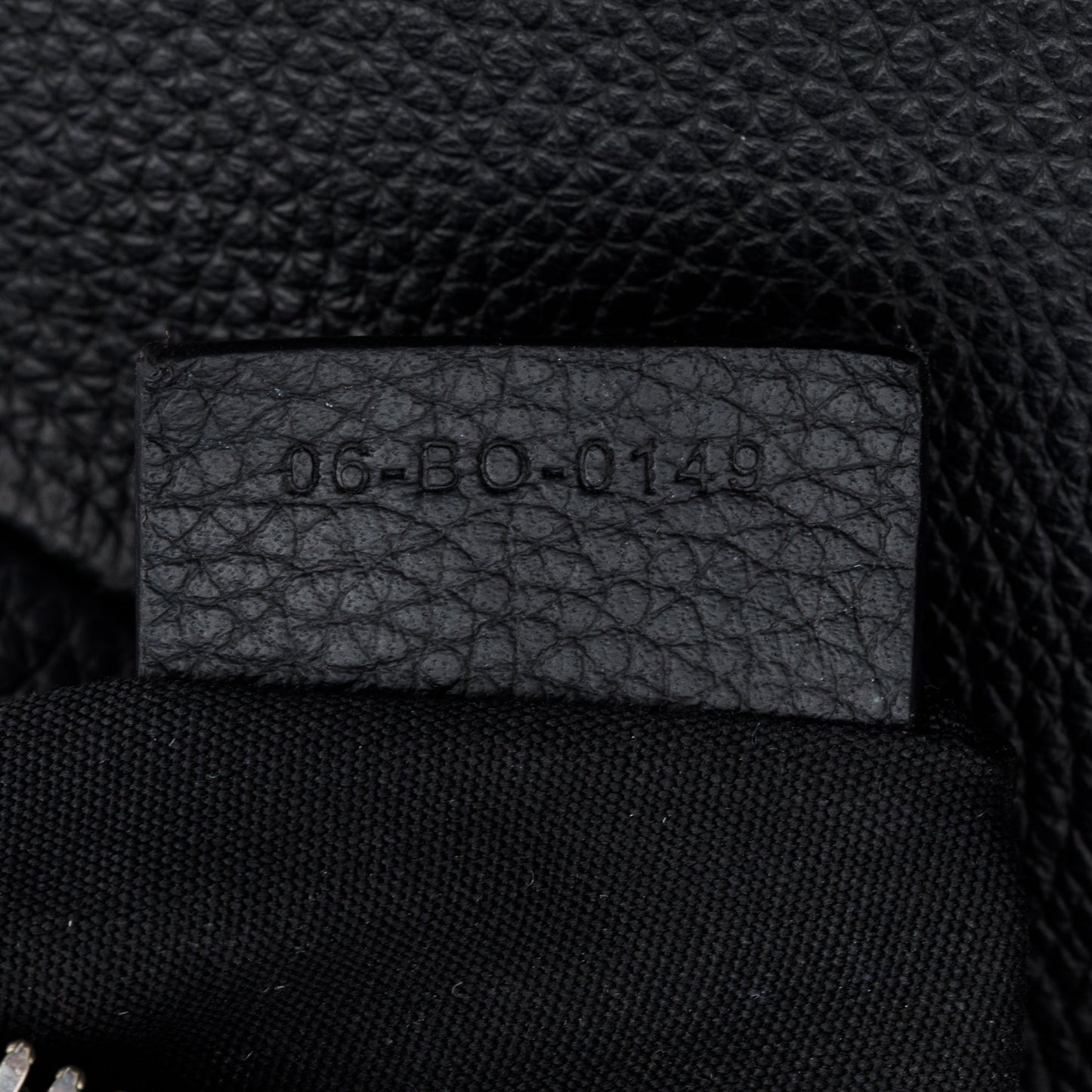 Christian Dior Black Grained Calfskin Leather Saddle Bag