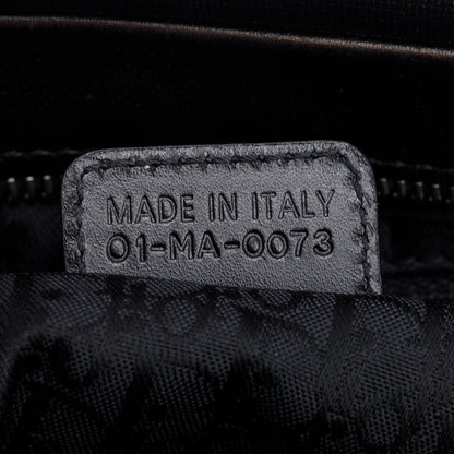 Christian Dior Black Leather Crystal Embellished Hardcore Bowling Bag