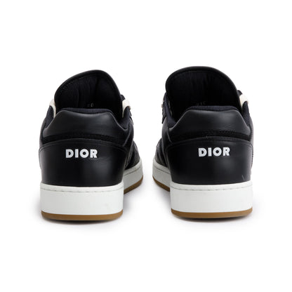 Christian Dior Black Leather Oblique Jacquard B27 Sneakers, Size 42