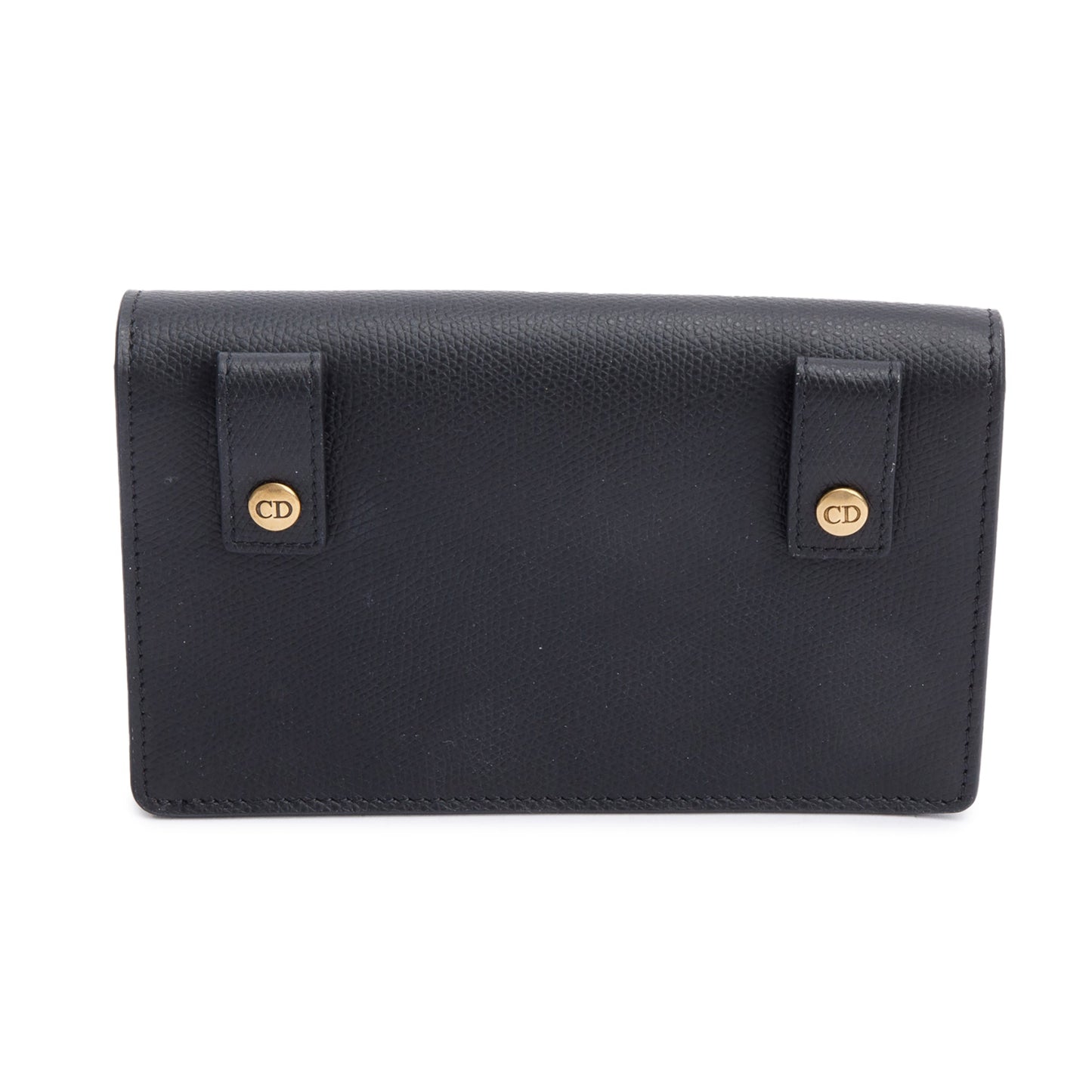 Christian Dior Black Leather Saddle Belt Pouch