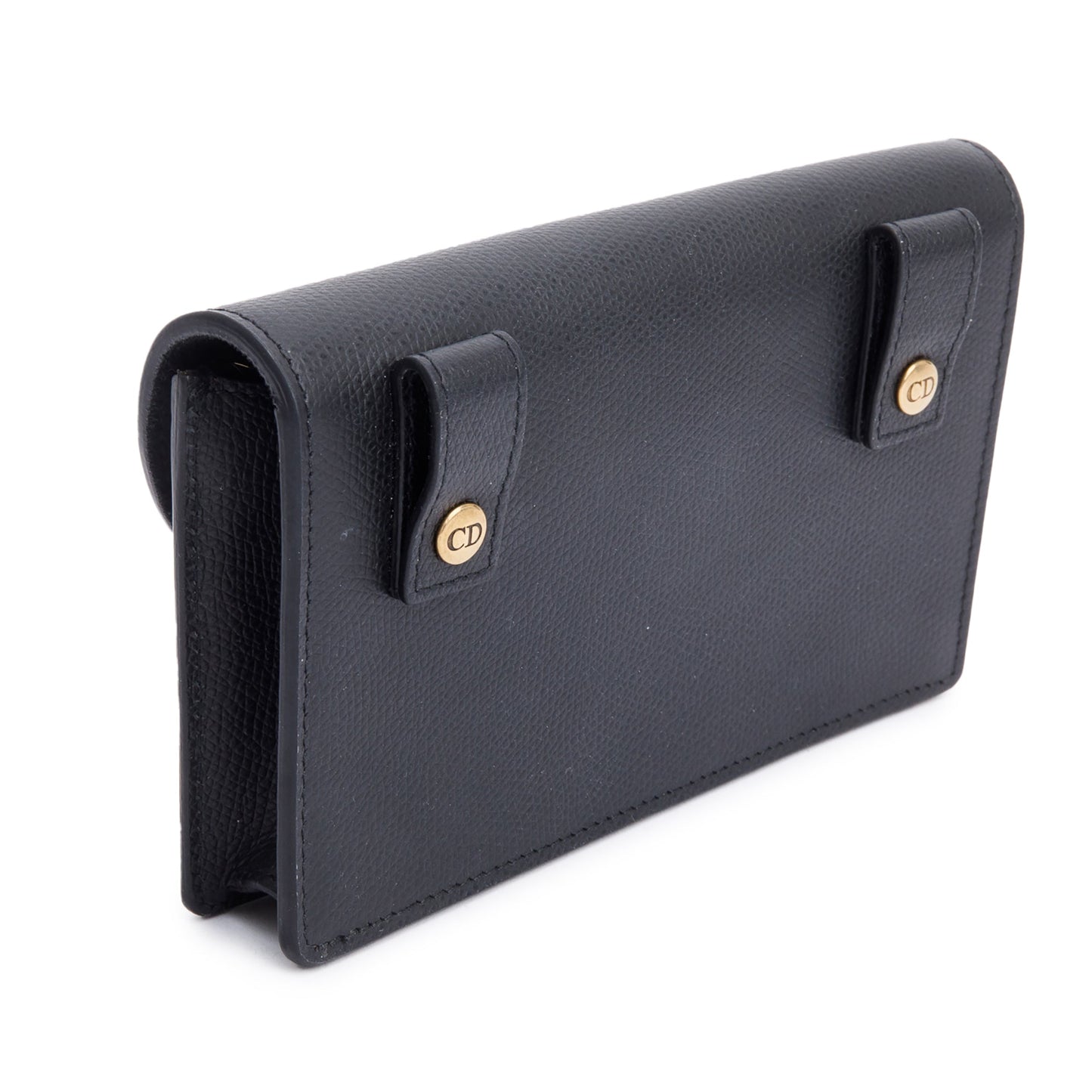 Christian Dior Black Leather Saddle Belt Pouch