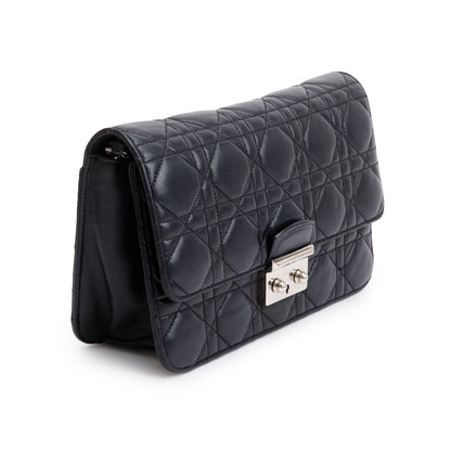 Christian Dior Black Leather Small Cannage Miss Dior Bag