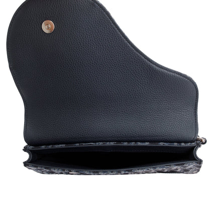 Christian Dior Black Oblique Jacquard Saddle Pouch