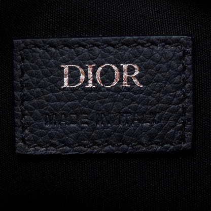 Christian Dior Black Oblique Jacquard Saddle Pouch