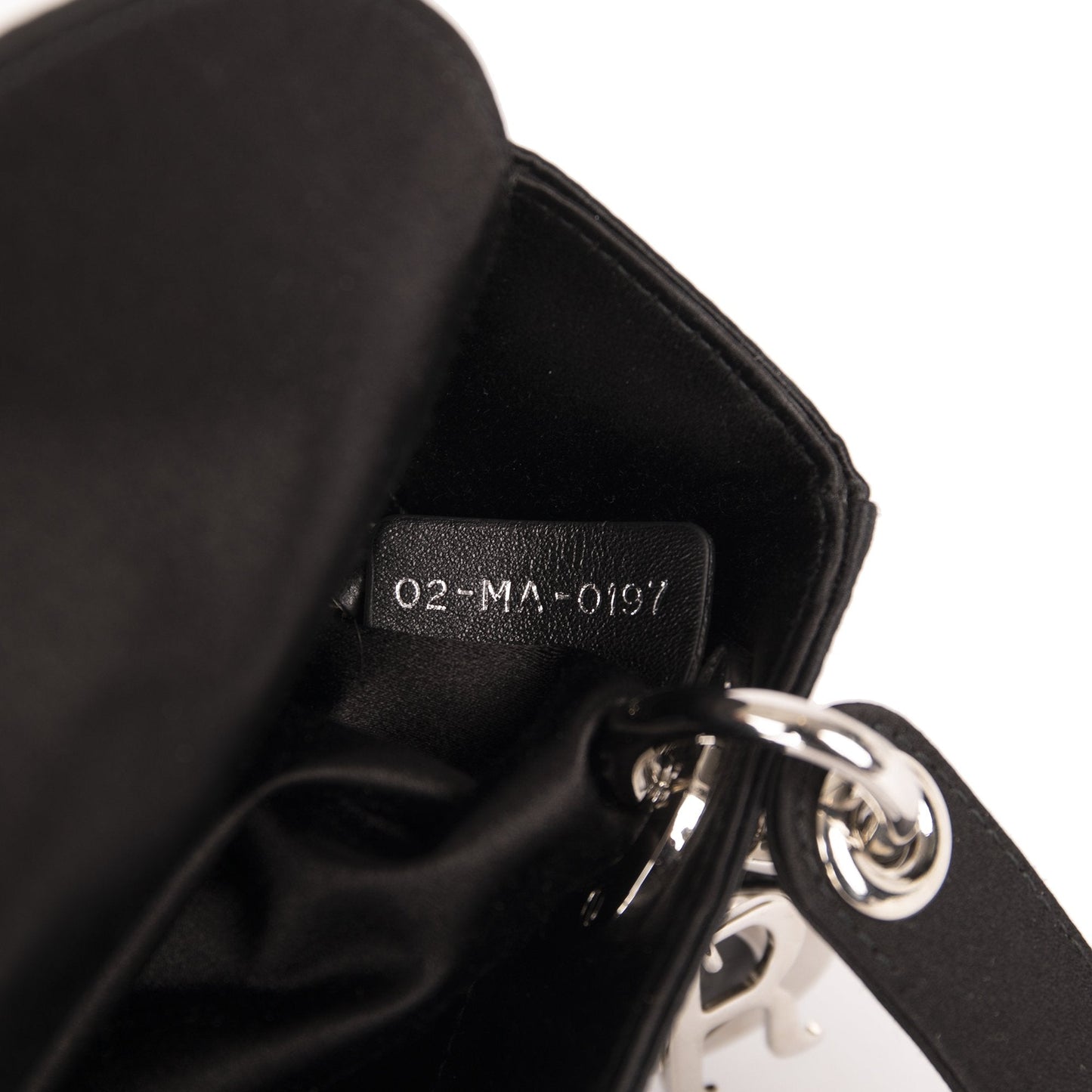 Christian Dior Black Strass Cannage Satin Mini Lady Dior Bag
