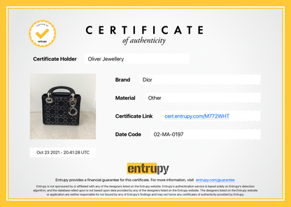 Christian Dior Black Strass Cannage Satin Mini Lady Dior Bag