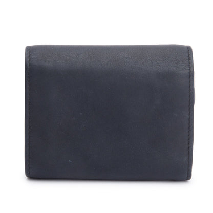 Christian Dior Black Ultra Matte Leather Saddle Lotus Wallet