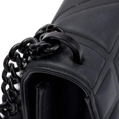 Christian Dior Black Ultramatte Calfskin Leather Medium Diorama Flap Bag