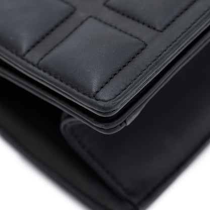 Christian Dior Black Ultramatte Calfskin Leather Medium Diorama Flap Bag
