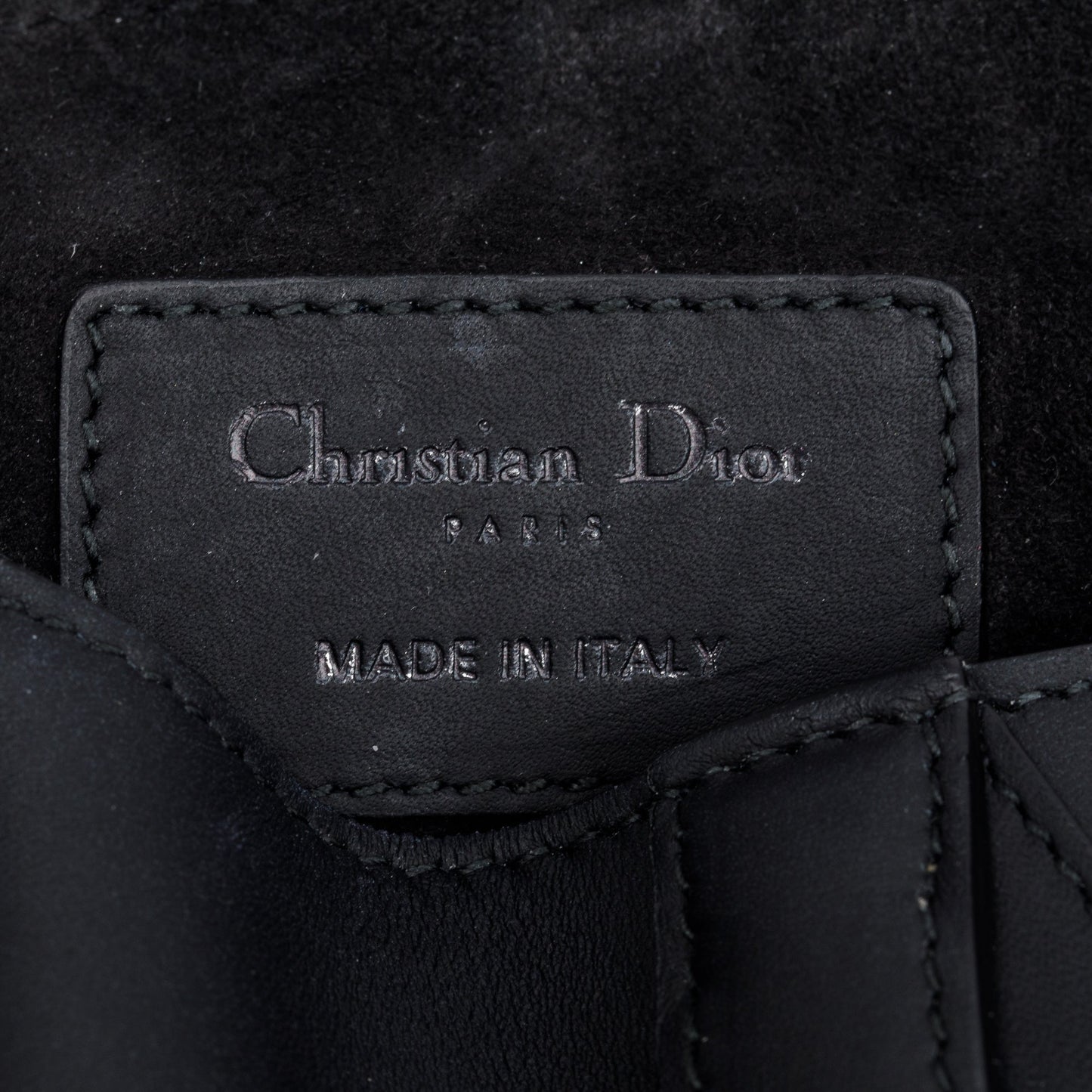Christian Dior Black Ultramatte Calfskin Leather Mini Saddle Bag