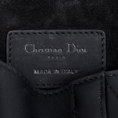 Christian Dior Black Ultramatte Calfskin Leather Mini Saddle Bag