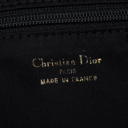 Christian Dior Black & White Canvas Frame Clutch Bag