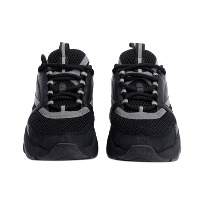 Christian Dior Black/Grey Mesh Technical Fabric B22 Sneakers, Size 42