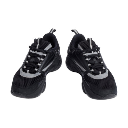 Christian Dior Black/Grey Mesh Technical Fabric B22 Sneakers, Size 42