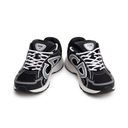Christian Dior Black/Grey Mesh Technical Fabric B30 Sneakers, Size 41