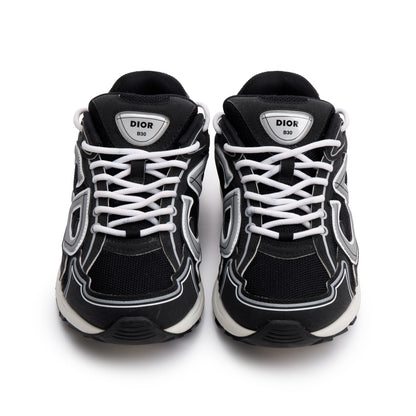 Christian Dior Black/Grey Mesh Technical Fabric B30 Sneakers, Size 41