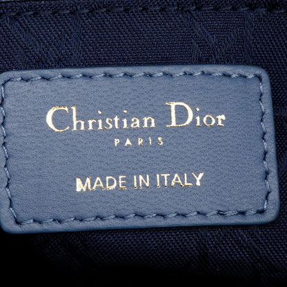 Christian Dior Blue Cannage Leather Small Lady Dior Bag