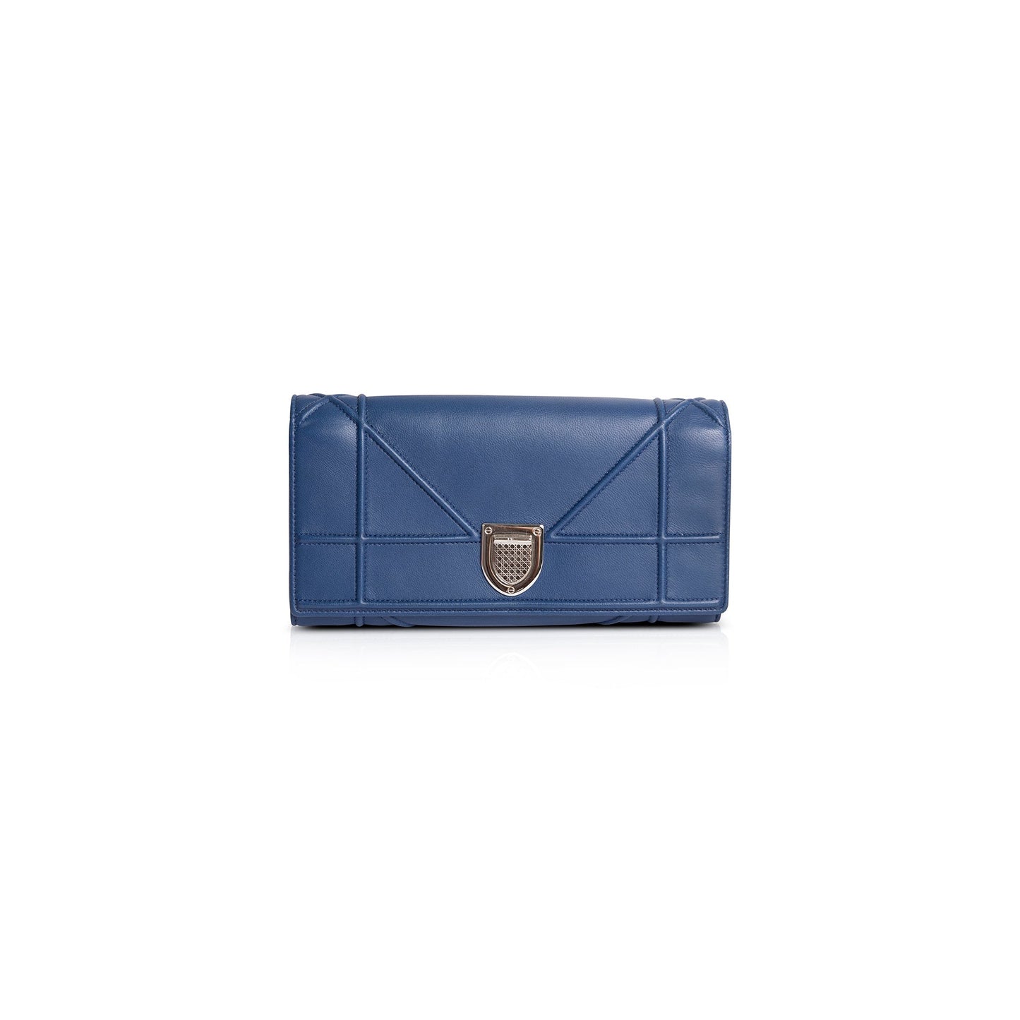 Christian Dior Blue Diorama Wallet on Chain