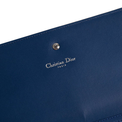 Christian Dior Blue Diorama Wallet on Chain