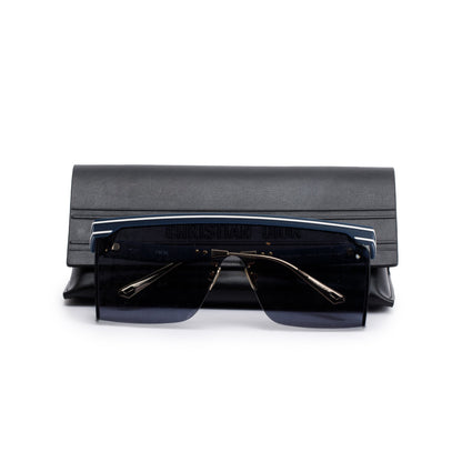 Christian Dior Blue Oblique DiorClub M1U Shield Mask Sunglasses