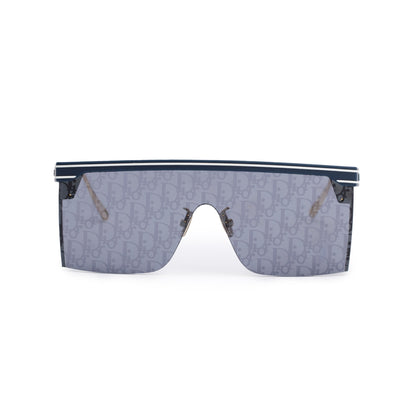 Christian Dior Blue Oblique DiorClub M1U Shield Mask Sunglasses