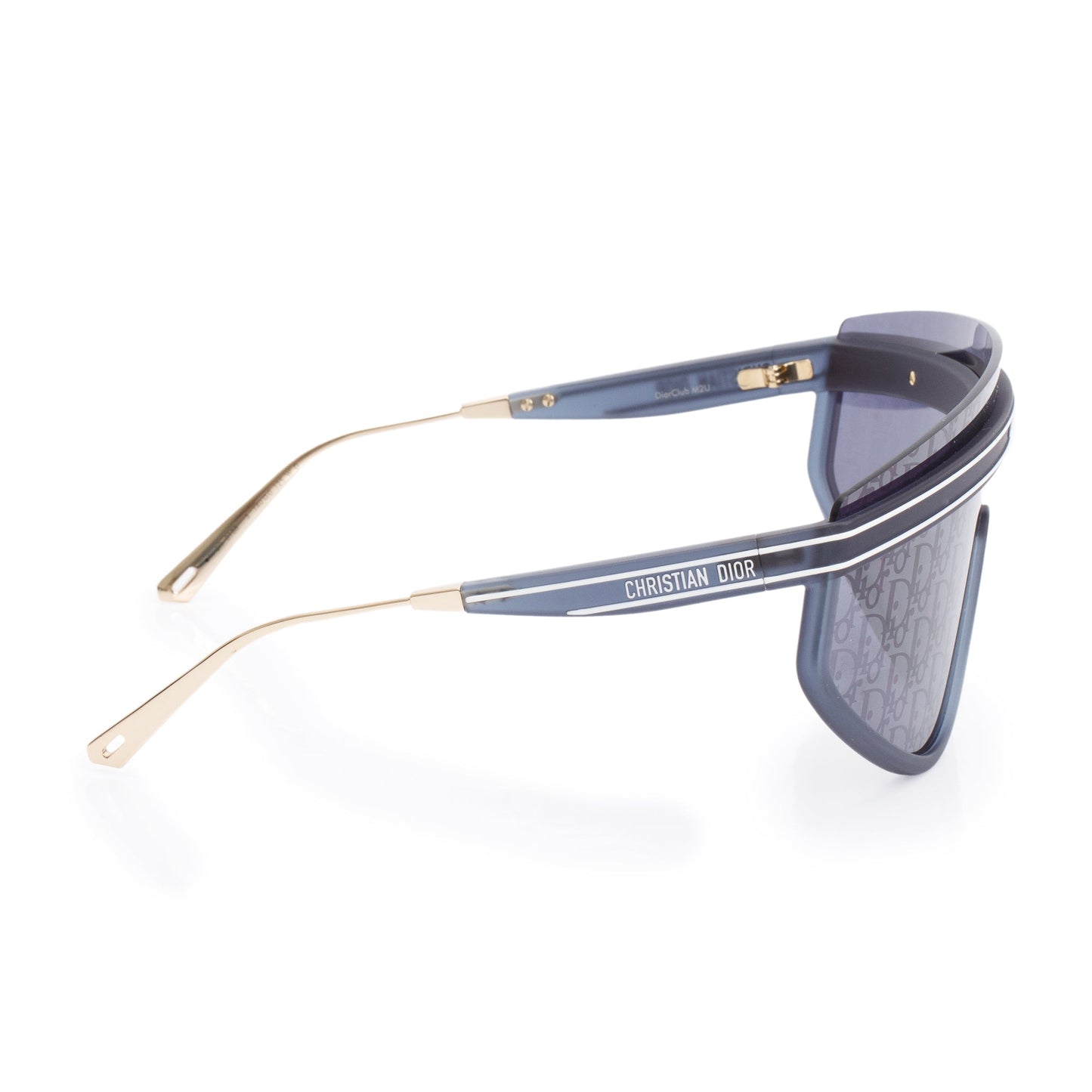 Christian Dior Blue Oblique DiorClub M2U Shield Sunglasses