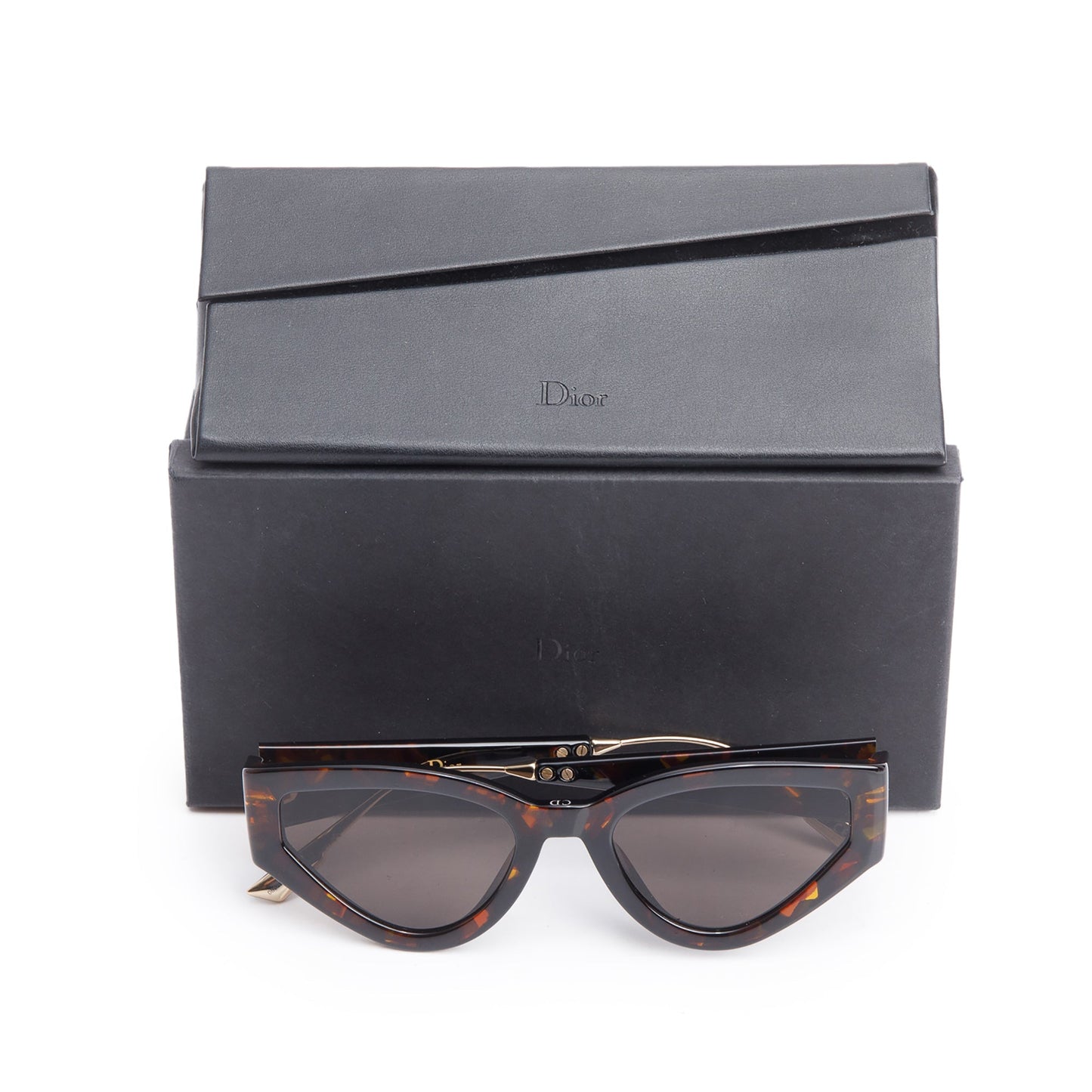Christian Dior Brown Havana Acetate CatStyleDior1 Sunglasses