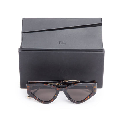 Christian Dior Brown Havana Acetate CatStyleDior1 Sunglasses