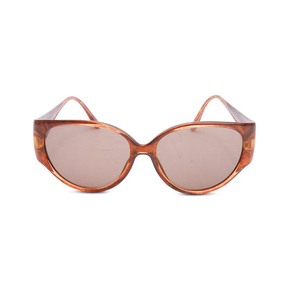 Christian Dior Brown Printed Acetate Austria 2849 Round Sunglasses