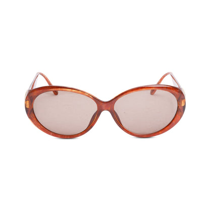 Christian Dior Brown Printed Acetate Austria 2854 Oval Sunglasses